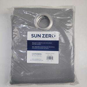 NEW Sun Zero Blackout 54 x 108 Grommet single curtain panel 'Gray' #CT9